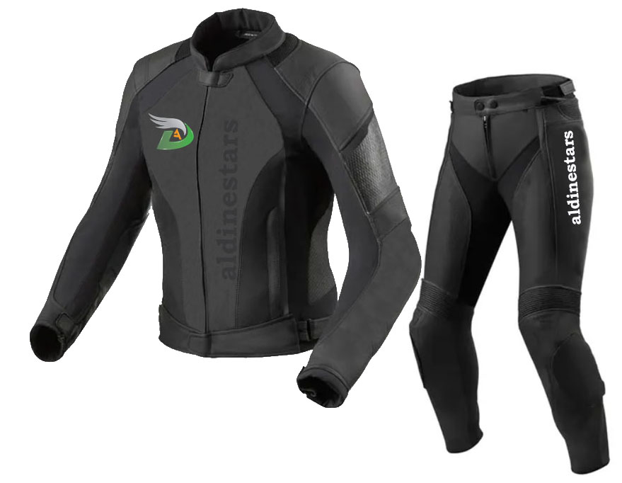 thumbnail image 2 of Women's Black Cat Ladies Armour Motorcycle Leather Suit – Two Piece, Cowhide, CE Approved 2 of 6